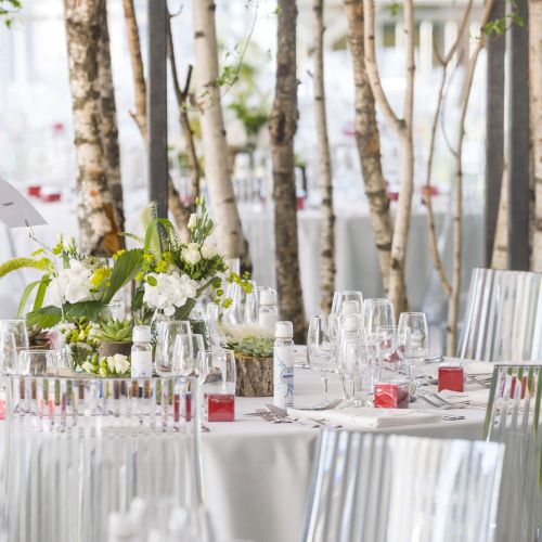 Arrangement de table blanc & vert